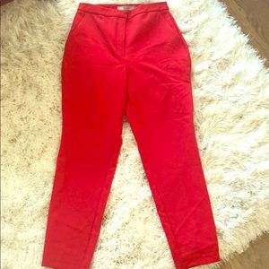 Red ASOS trousers